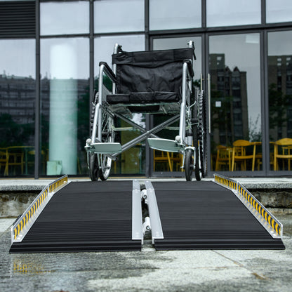 Folding Aluminum Wheelchair Ramp 5ft — black
