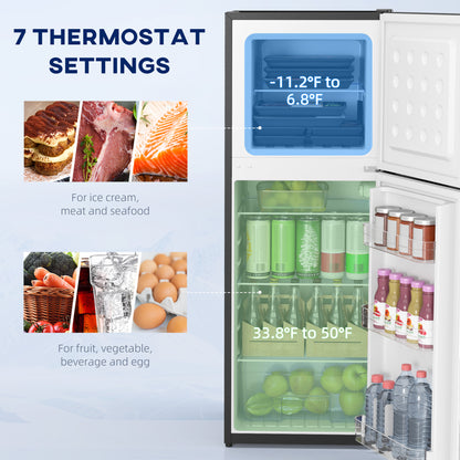 Double Door Mini Fridge with Freezer 4.6 Cu.Ft