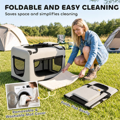 Soft-sided pet carrier bag